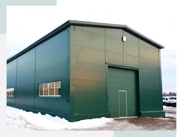 Двускатные ангары в Королев