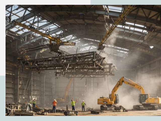 Демонтаж ангаров в Королев от 624 руб. за м²